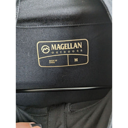 Magellan Outdoors Mens Sz M 1/2 Zip Athletic Lightweight Jacket Black