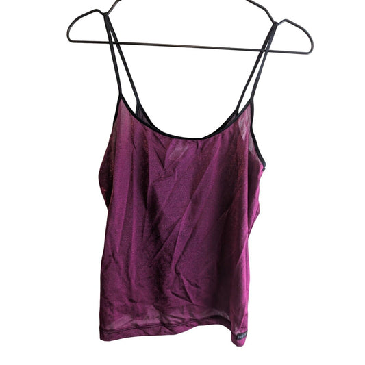 Vintage Y2K Guess Womens Sz L Cami Camisole Purple Metallic