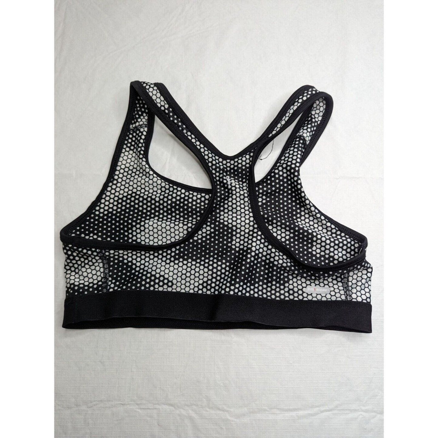 Danskin Now Womens Sz S Sports Bra Black White Geometric Print