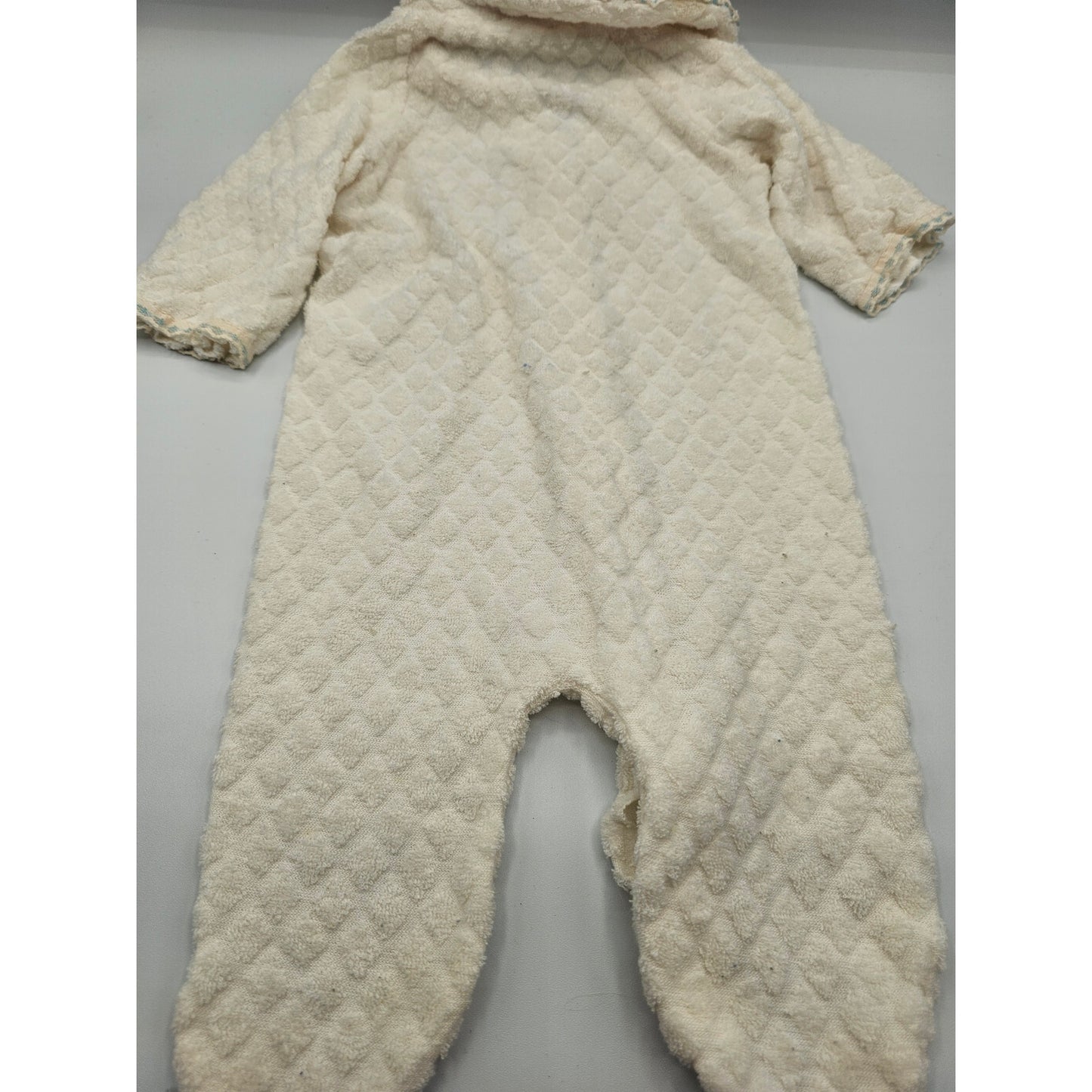 Vintage Disney Lullabye Land Baby Sz 0-3M One Piece Terrycloth Pajama Daisy Duck