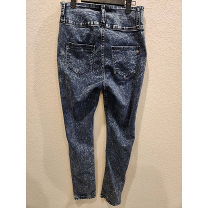 Vintage Y2K 2000s Geso Jeans Juniors Sz 11 Cintura Alta Azul Lavado Ácido