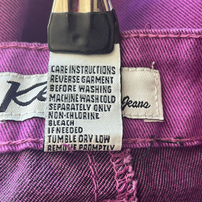 Vintage Y2K Klip Jeans Juniors Sz 11 Purple Jeans Slim Leg