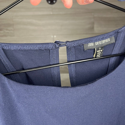 Jodi Kristopher Juniors Sz 3 Navy and Blush Dress Lace Open Back