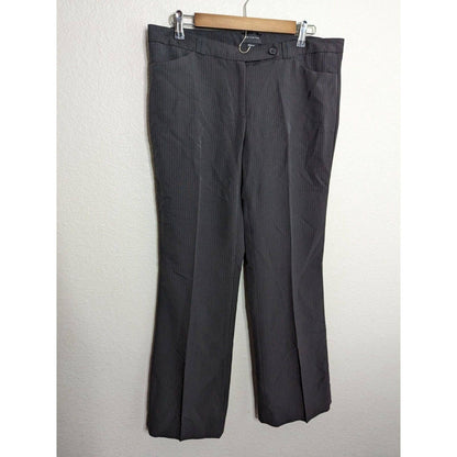 Vintage Y2K The Limited Mujeres Sz 12 Drew Fit Pantalones de vestir Negro Pinstripe