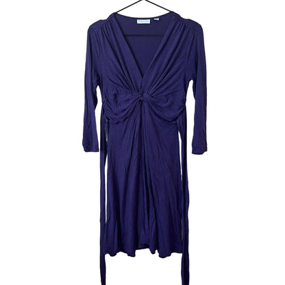 New York & Company Womens Sz XS Long Sleeve Knee Length Dress Purple