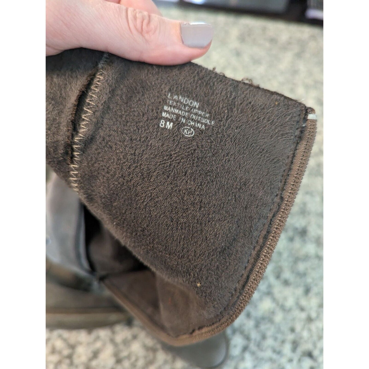 Solely Black by BKE Womens Sz 8 Landon Block Heel Boots Brown Lace Back