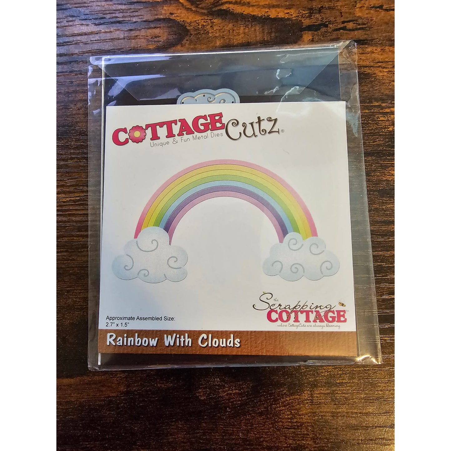 Cottage Cutz Rainbow With Clouds Steel Craft Die