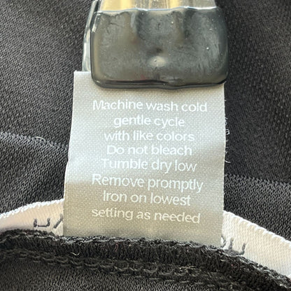 NY Collection Womens Sz M Solid Black Tulip Hem Skirt Career