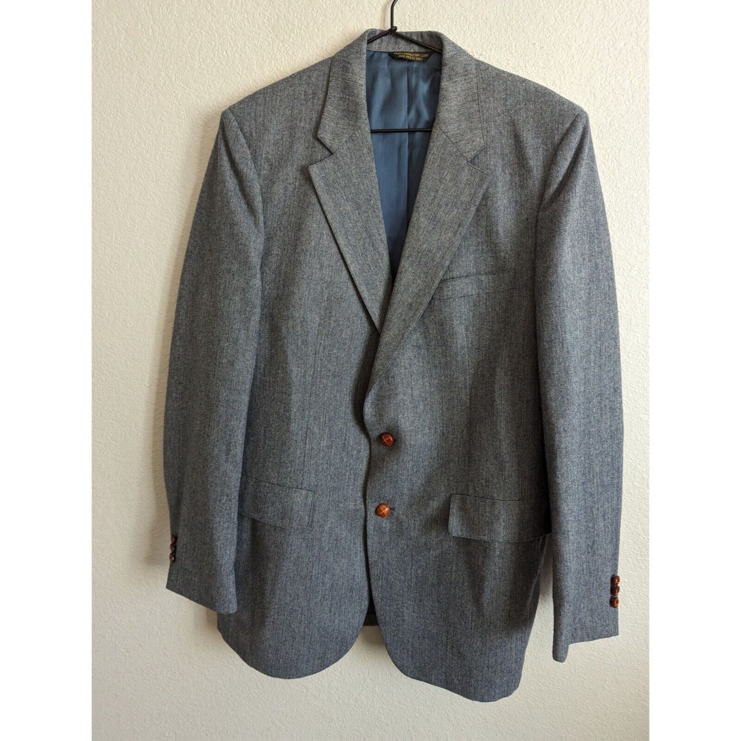 Vintage Palm Beach Mens Sz 42R 2 Piece Suit 2 Button Coat and Pants Gray 1970s