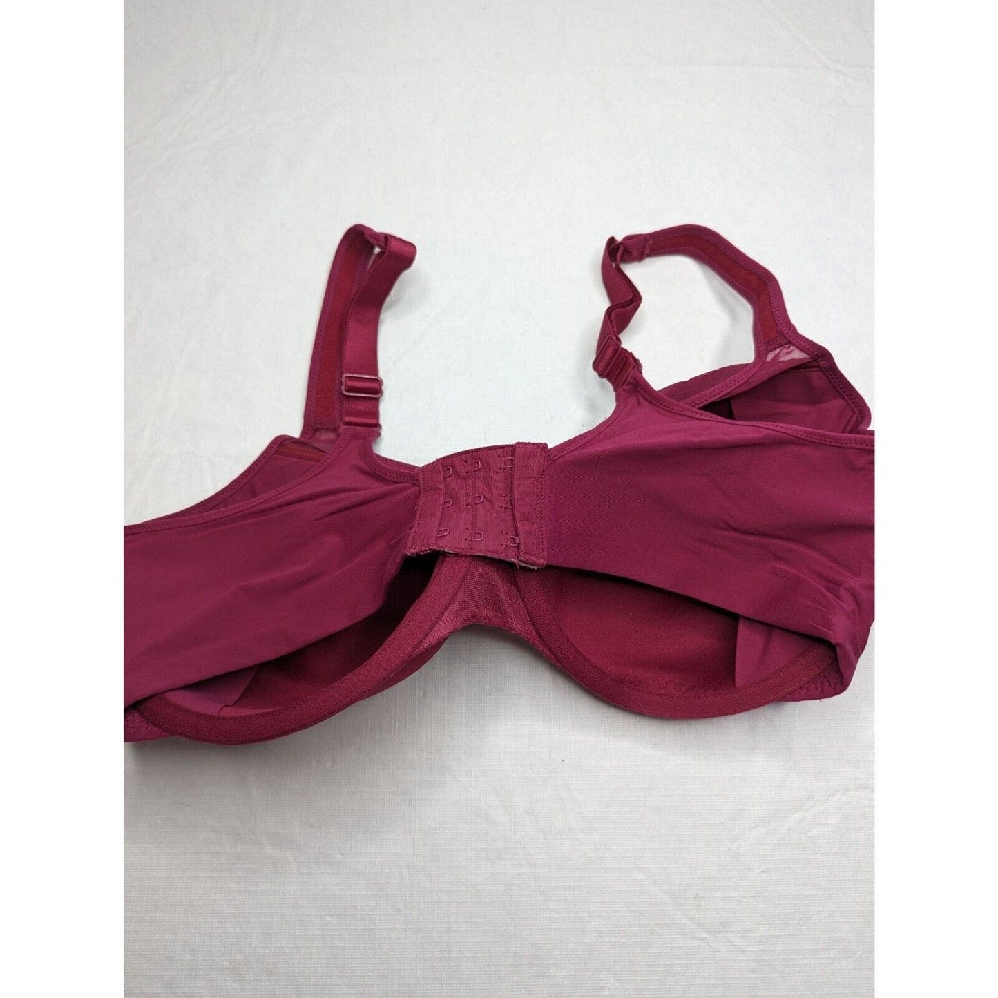 Bali Womens Sz 38DD Classic T Shirt Bra Dark Burgundy Red