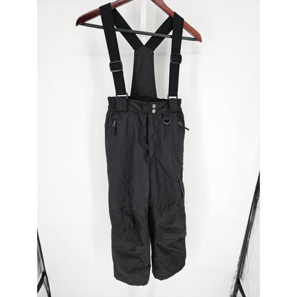 32 Degree Heat Boys Sz M Snow Pants Now Bib Waterproof Solid Black