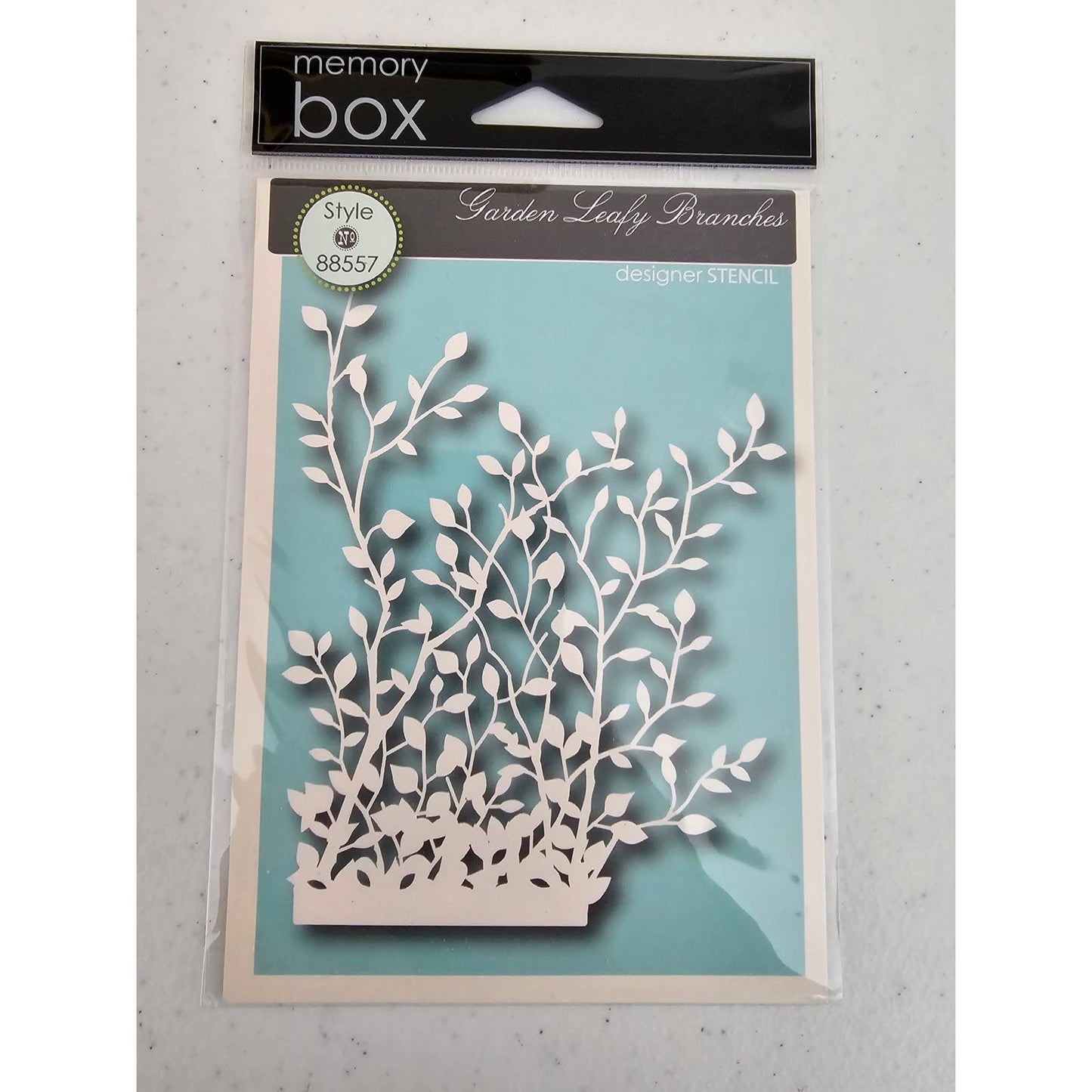 Retired Memory Box Leafy Branches Stencil Style 88557