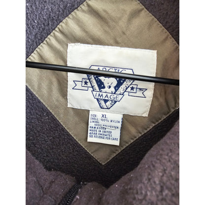 Vintage Arctic Image Mens Sz XL Zip Up Lined Fishing Vest Hiking Camping