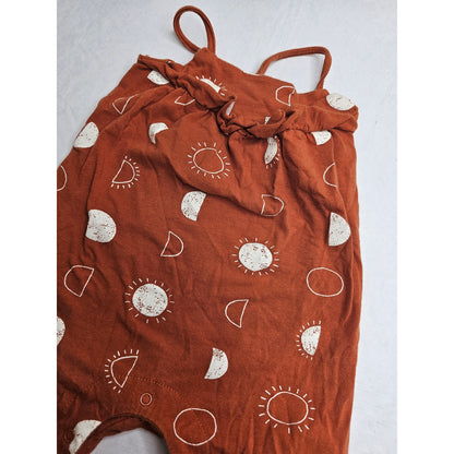 Le Top Bebe Baby Girls Sz 12M Jumpsuit Brown Phases of the Moon