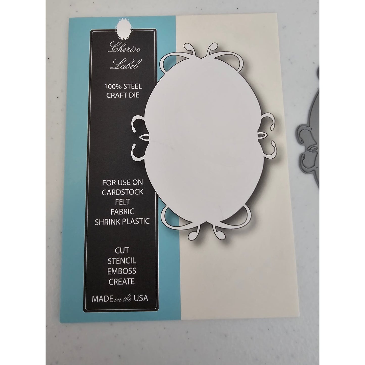 Memory Box Cherise Label Steel Craft Die Style 98402