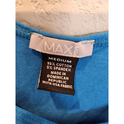 Vintage Y2K Max Rave Womens Sz M Tunic Dress Black and Blue