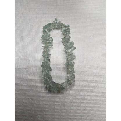 Vintage Light Blue Single Strand Beaded Bracelet Translucent Stones