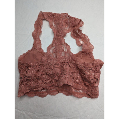 Express One Eleven Womens Sz XS Lace Bralette Dark Blush Pink