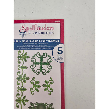 Spellbinders Shapeabilities Holly Accent Steel Craft Dies Christmas S5-056