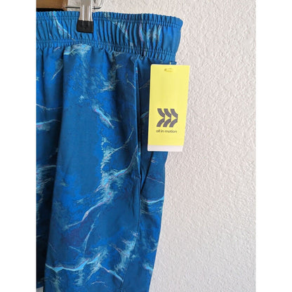 All In Motion Mens Sz XL UPF Hybrid Shorts Blue NEW