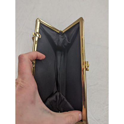 Vintage 1960s Womens Gold Handbag Clutch Chain