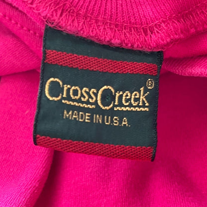 Vintage Cross Creek Womens Sz L 100% Cotton Long Sleeve Shirt Pink