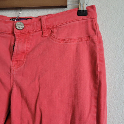 RSQ Juniors Sz 9 Miami Jegging Skinny Jeans Bright Coral Red