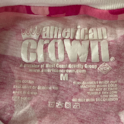 American Crown Womens Sz M Short Sleeve T Shirt Breast Cancer Awareness