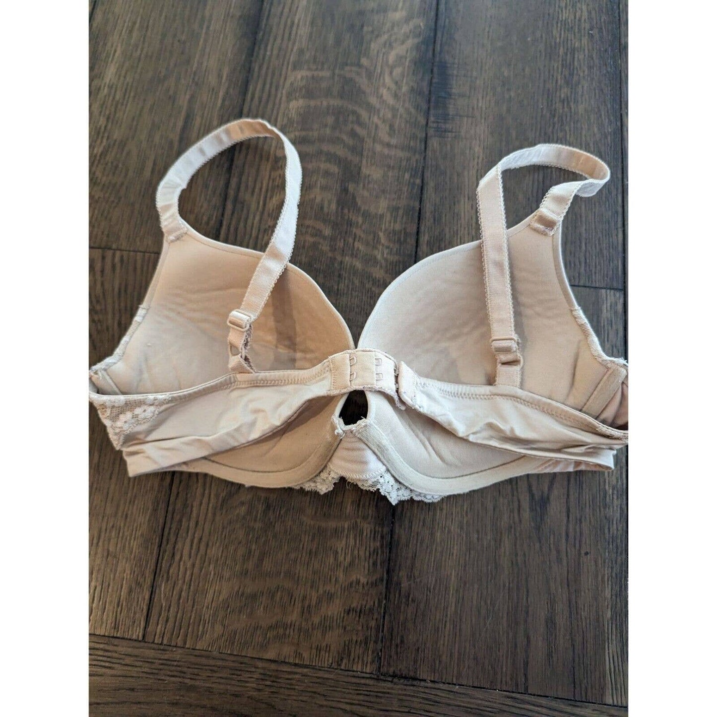 Vintage Lily of France Womens Sz 36C Beige Padded Push Up Bra