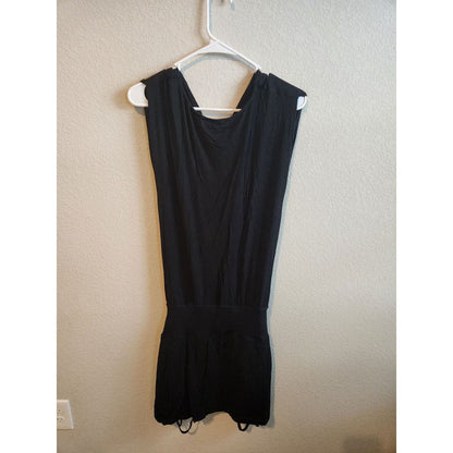 White House Black Market Womens Sz XS Solid Black Knee Length Dress