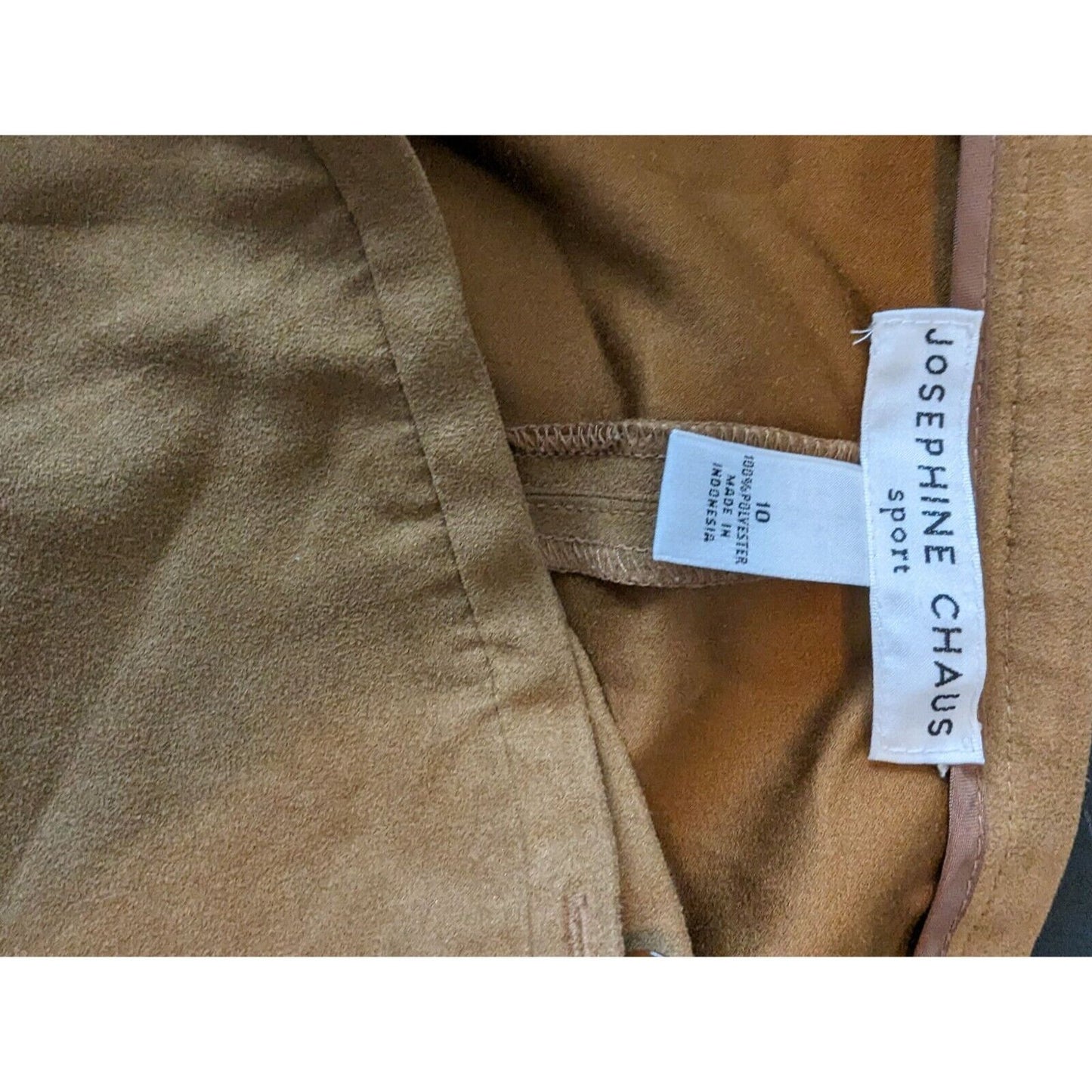 Josephine Chaus Sport Womens Sz 10 A Line Maxi Skirt Faux Suede Brown