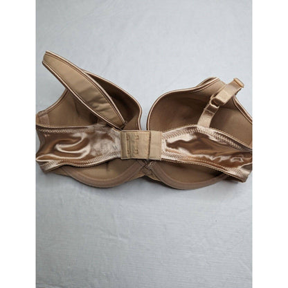 Vintage Bali Womens Sz 38C Beige T Shirt Bra Style 3270 Satin Trim