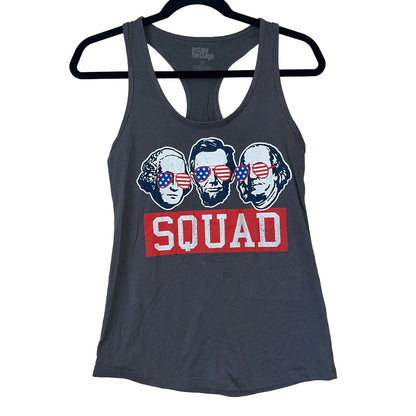 Instant Message Womens Sz S Racerback Tank Top Squad Goals Presidents