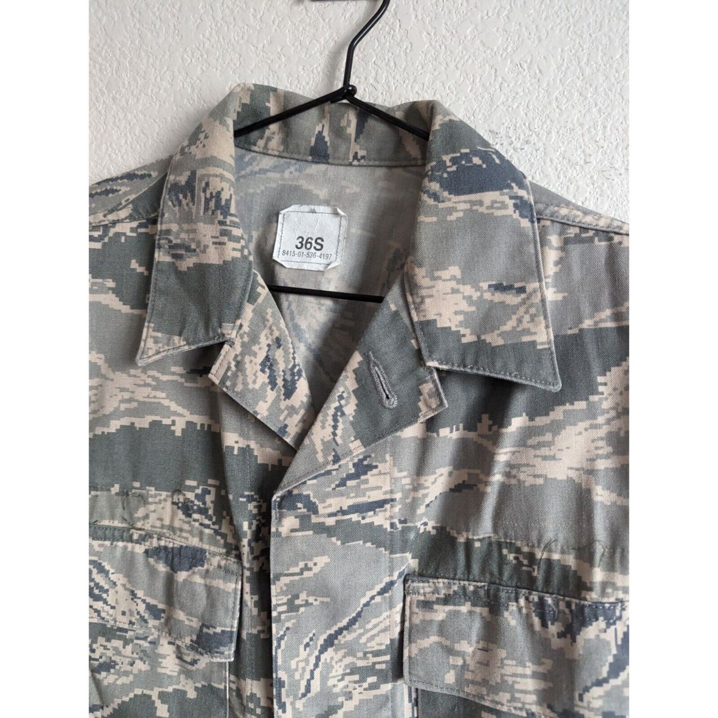 US Air Force Combat Uniform Long Sleeve Shirt Medium Short 36S