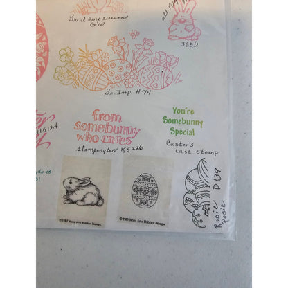 Lot of Unmounted Rubber Stamps Great Impressions Easter Bunny Egg Spring