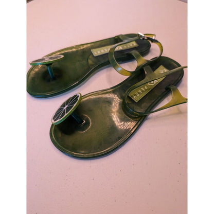 Katy Perry Jelly Geli LIME Green Scented Flats Sandals PVC Size 6
