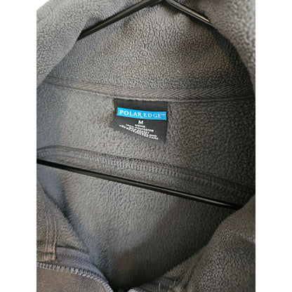 Polar Edge Mens Sz M Full Zip Fleece Jacket Dark Taupe