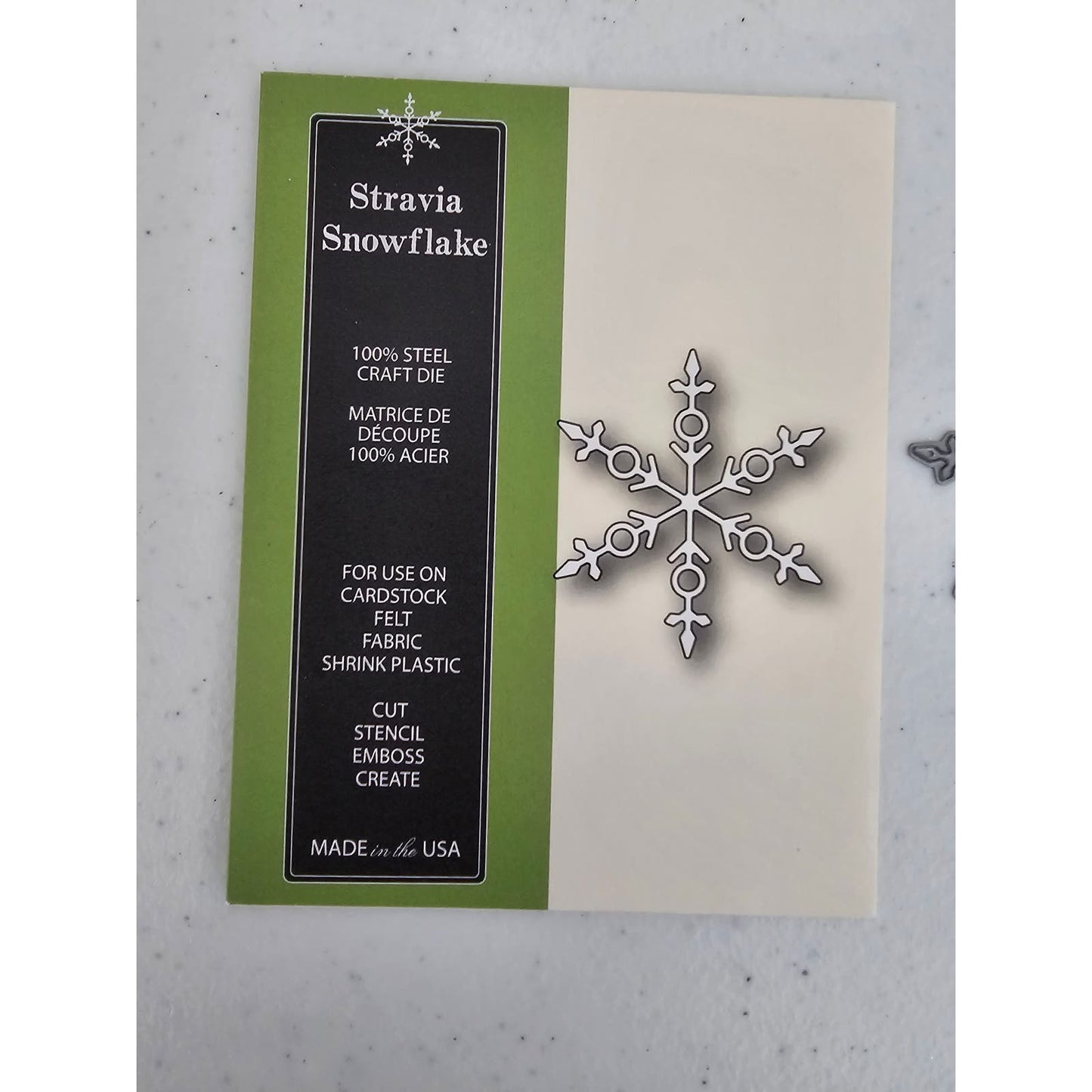 Poppy Stamps Stravia Snowflake Steel Die Style 1042 Winter Holiday