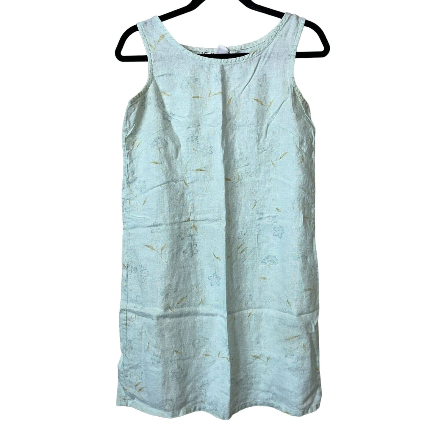 Victoria Holley Womens Sz 6 100% Linen Sleeveless Knee Length Dress Sage Green