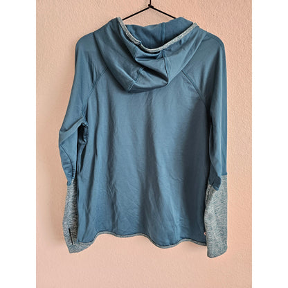 Avia Womens Sz L Pullover Athletic Hoodie Dark Teal and Gray