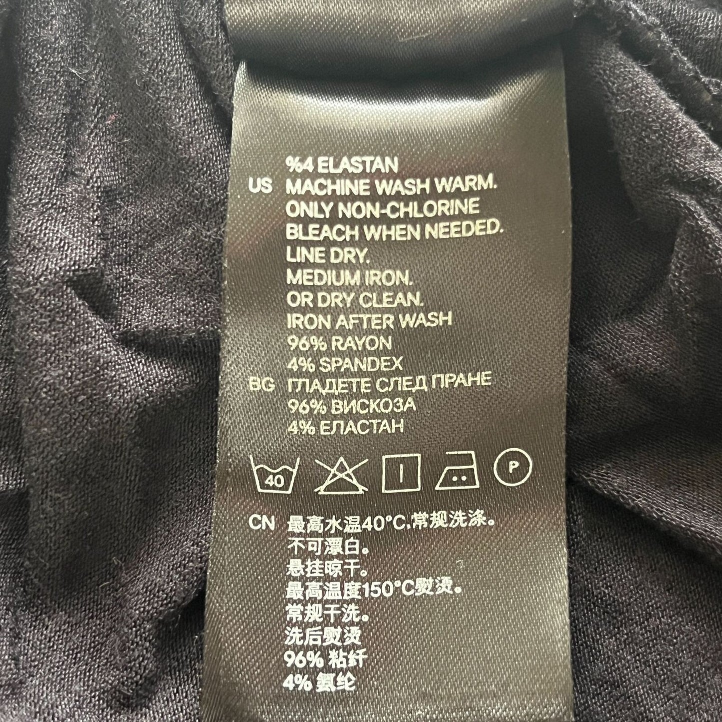 H&M Basic Womens Sz L Long Sleeve Fitted Black Dress