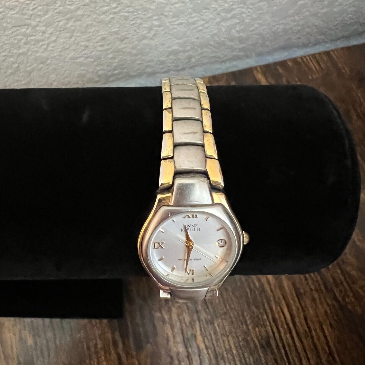 Vintage Anne Klein II Womens Gold and Silver Tone Wristwatch Watch