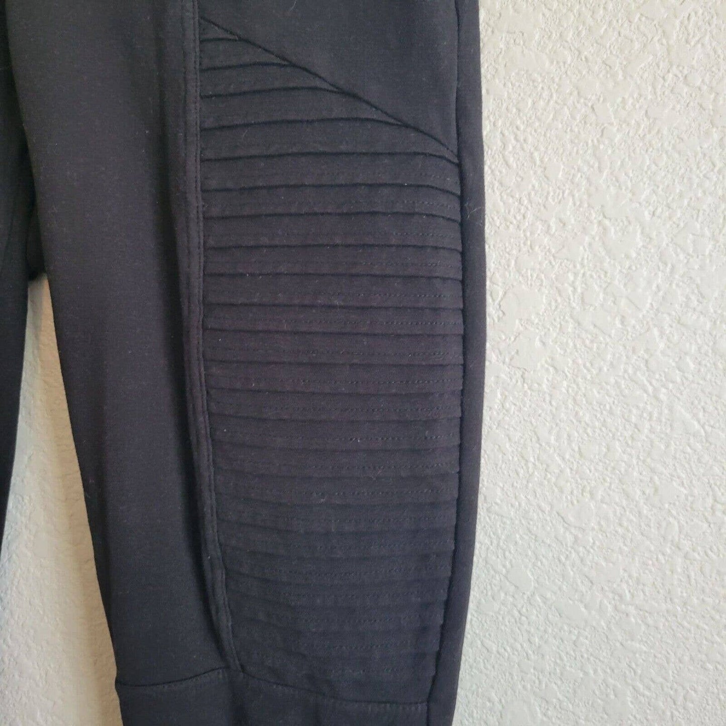 Rae Mode Womens Sz S Athletic Leggings Black Ribbed High Waist Compression