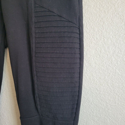 Rae Mode Womens Sz S Athletic Leggings Black Ribbed High Waist Compression