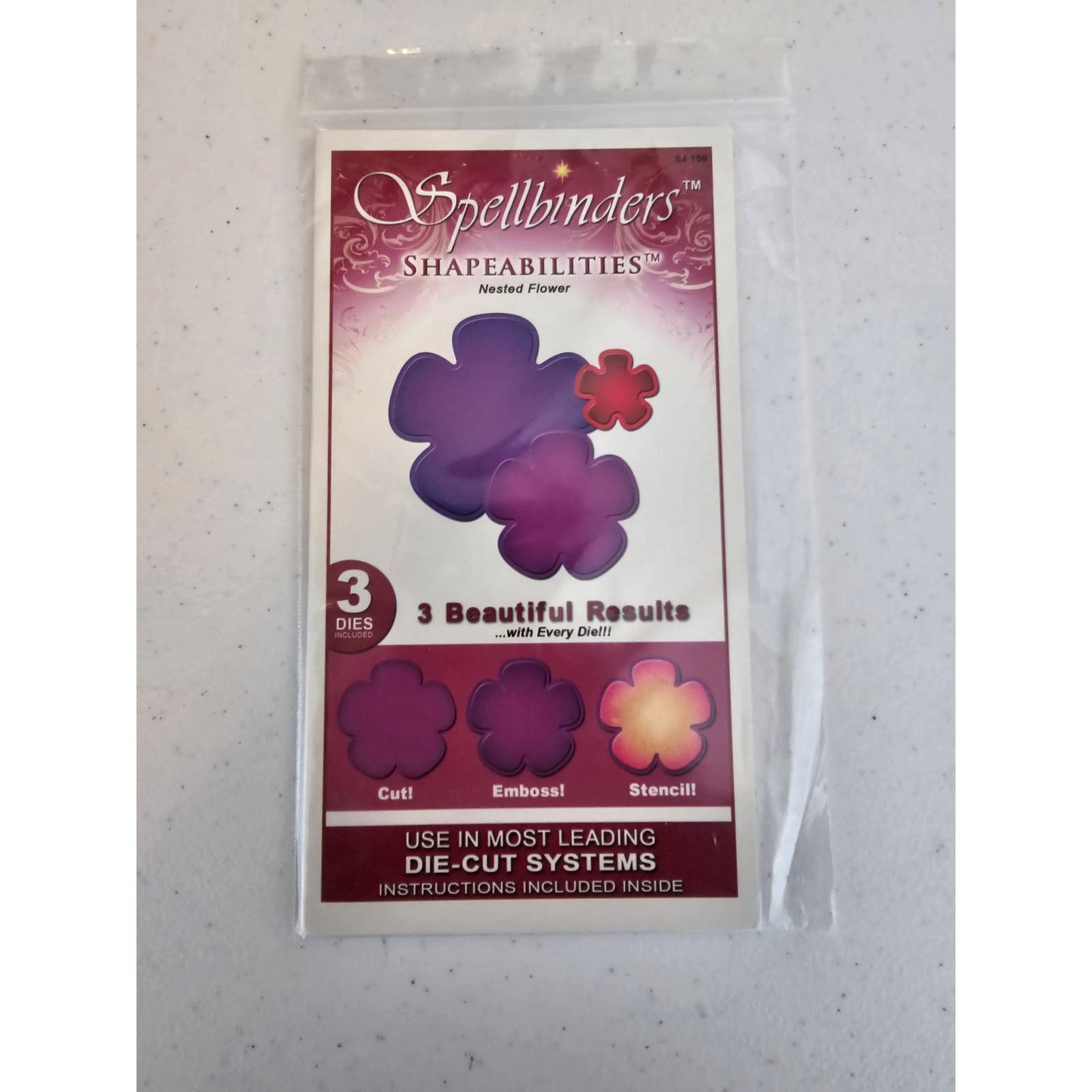 Spellbinders Shapeabilities Nested Flower Steel Craft Die Set Style S4-159