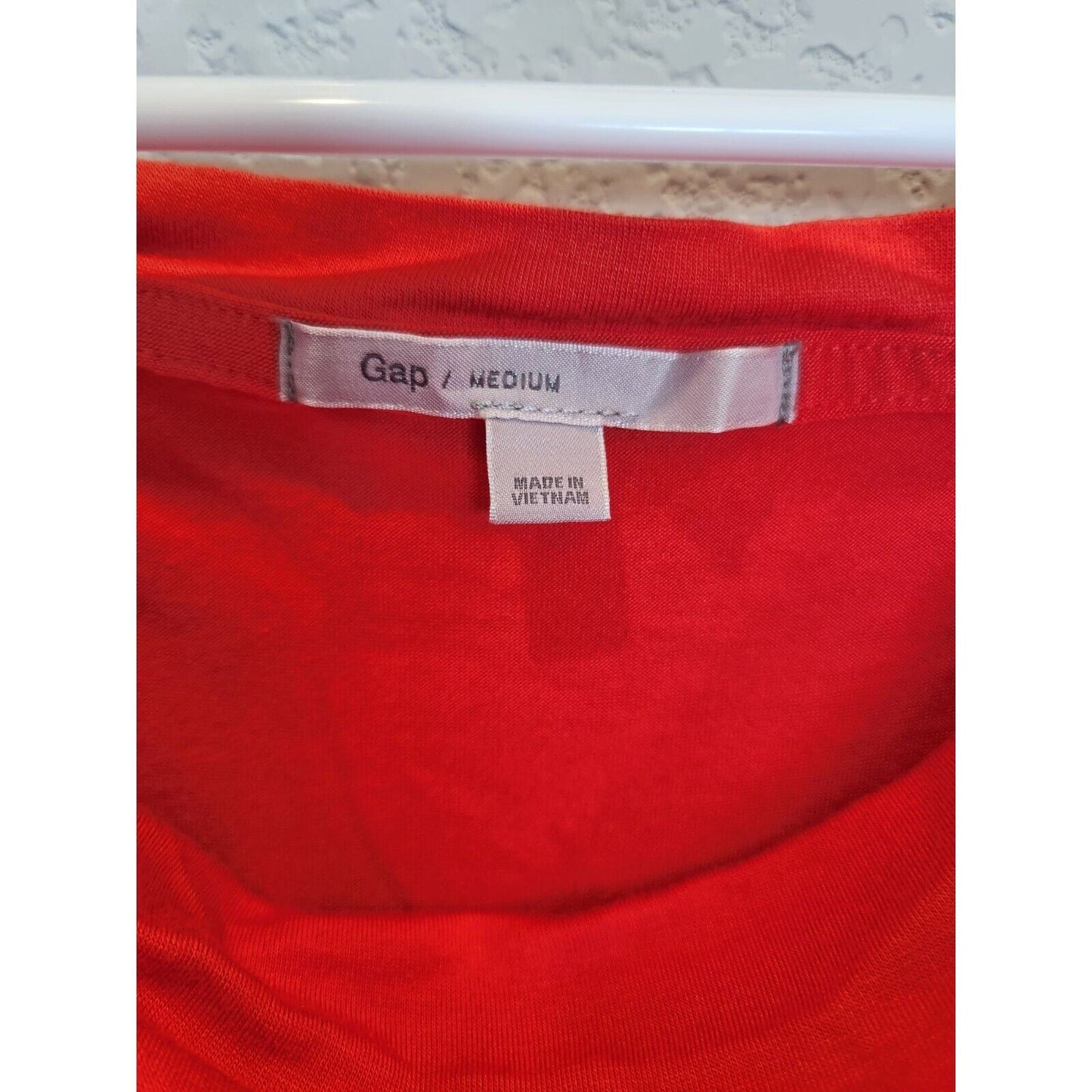 GAP Womens Sz M Maxi Dress Scoop Neck Red Orange Solid