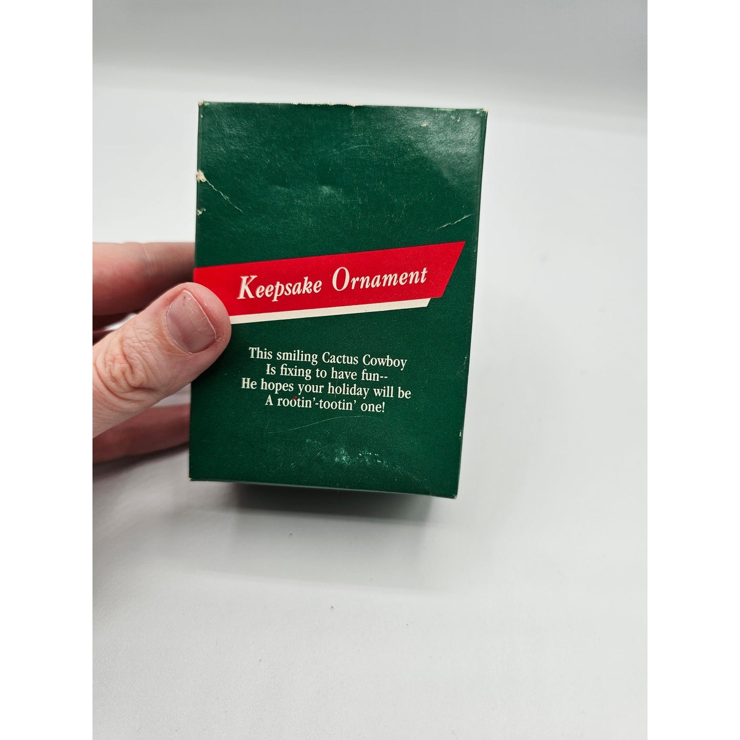 Vintage 1989 Hallmark Christmas Ornament Cactus Cowboy