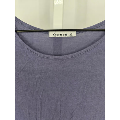 Levaca Womens Sz XL Short Sleeve Knee Length Dress Light Slate Blue