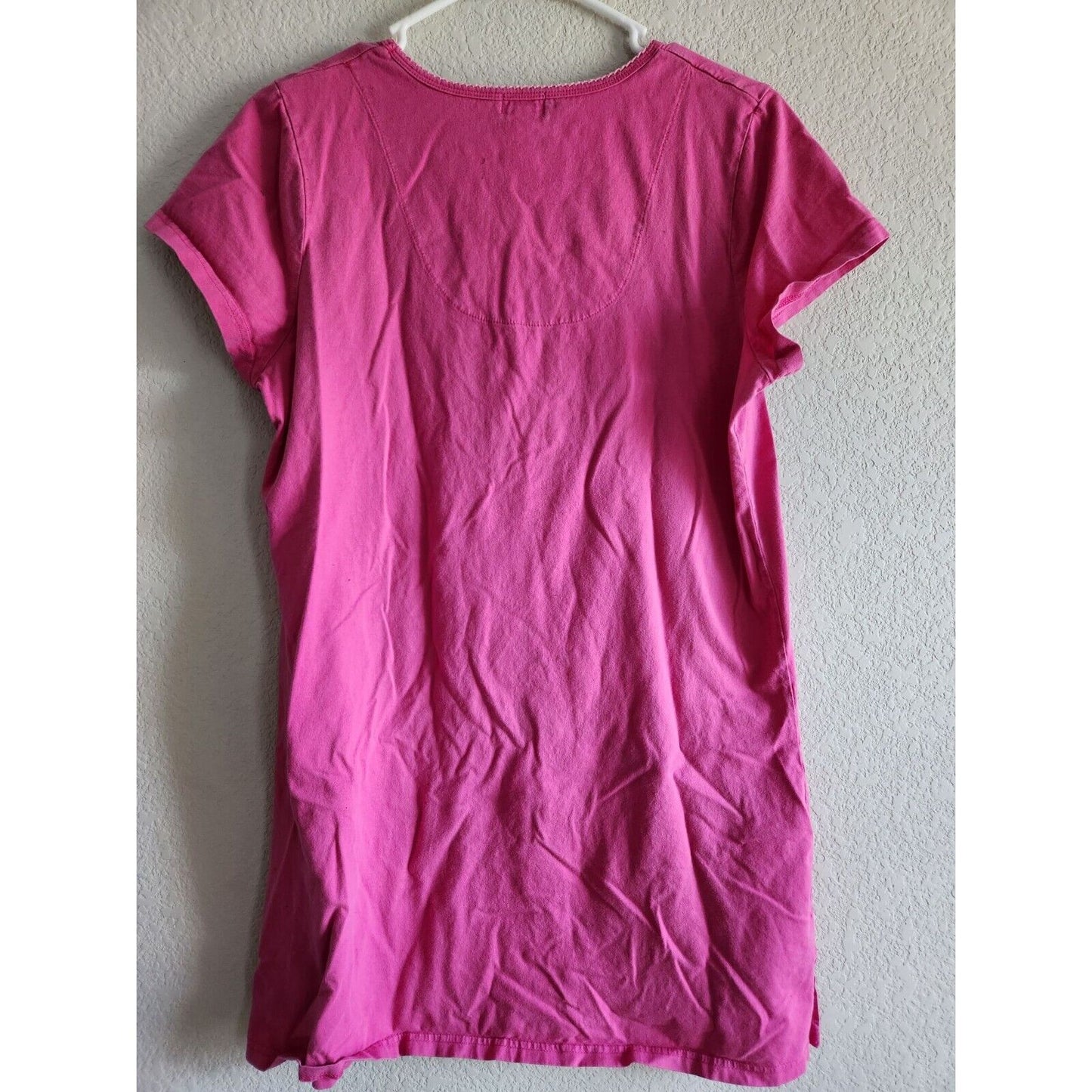 Vintage 1990s Intimates Concepts Womens Sz L Sleep Shirt Pink Hearts