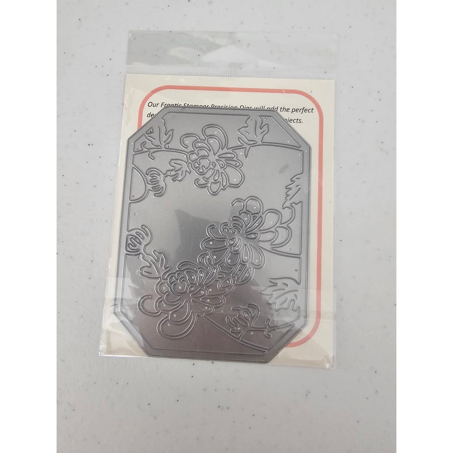 Frantic Stamper Precision Cutting Craft Die Chrysanthemum Card Panel